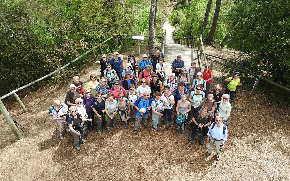 Groupe de randonneurs au Pey de la blet